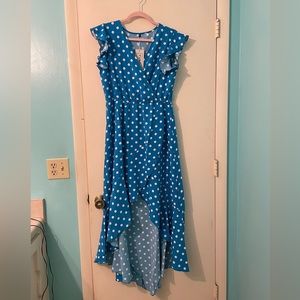 Blue dot dress size M NWT